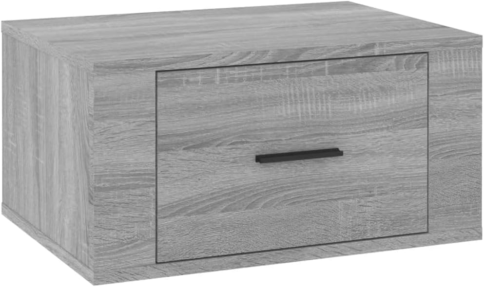 FIRBNUS Nachtschränkchen Nachtkommode Wand-Nachttisch Grau Sonoma 50x36x25 cm Bett Kommode Nachtschr