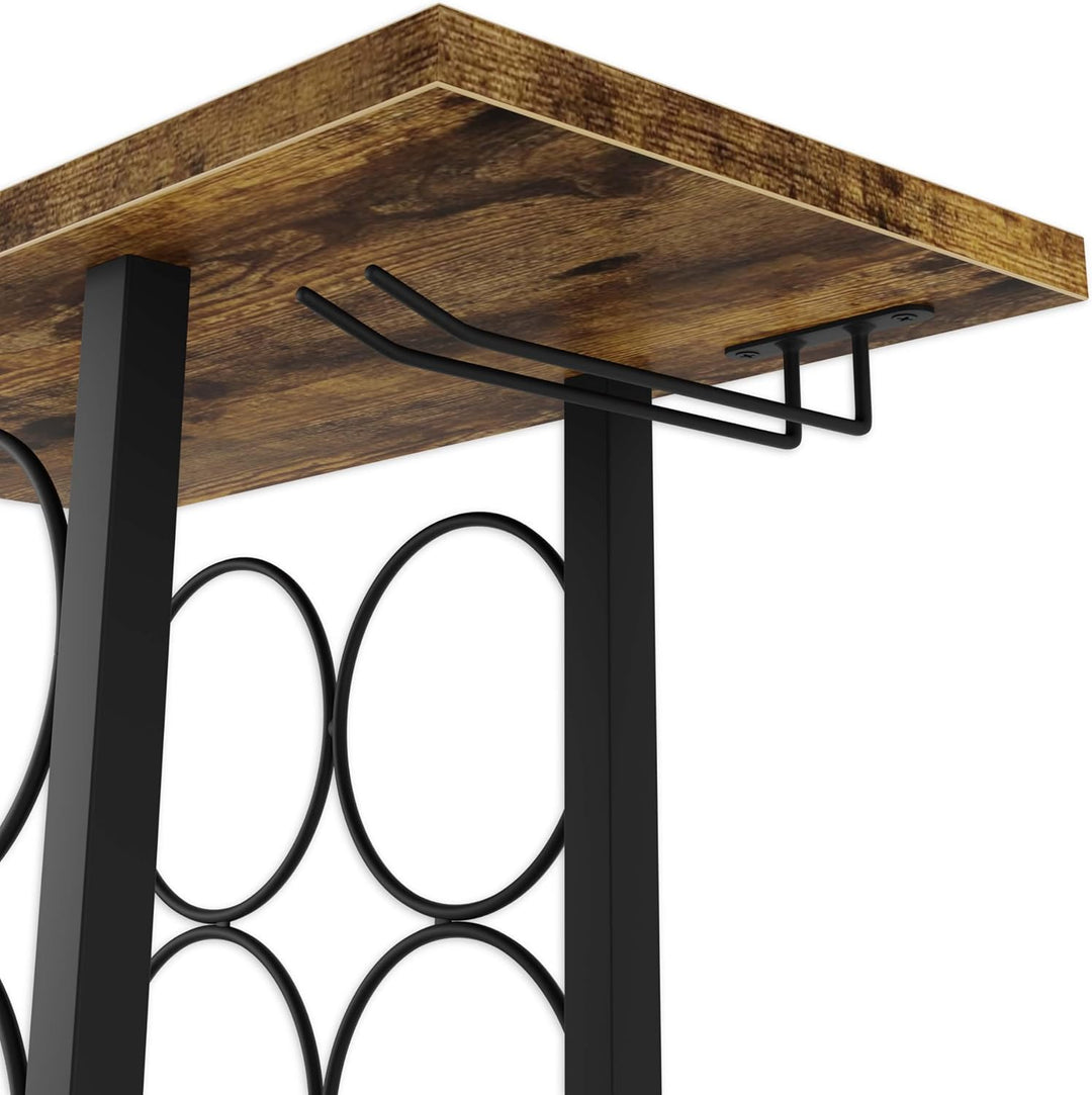 Lenmar, Metall Weinregal für 6 Flaschen, LOFT 2-6G Kompakt Maximierte Kapazität | Modernes Design |