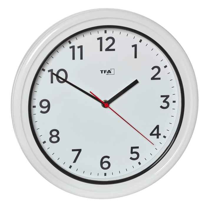 TFA Dostmann Aussen Wanduhr wasserdicht, 60.3078, Outdoor Uhr, UV beständig, Quarzuhr ohne Funk, für