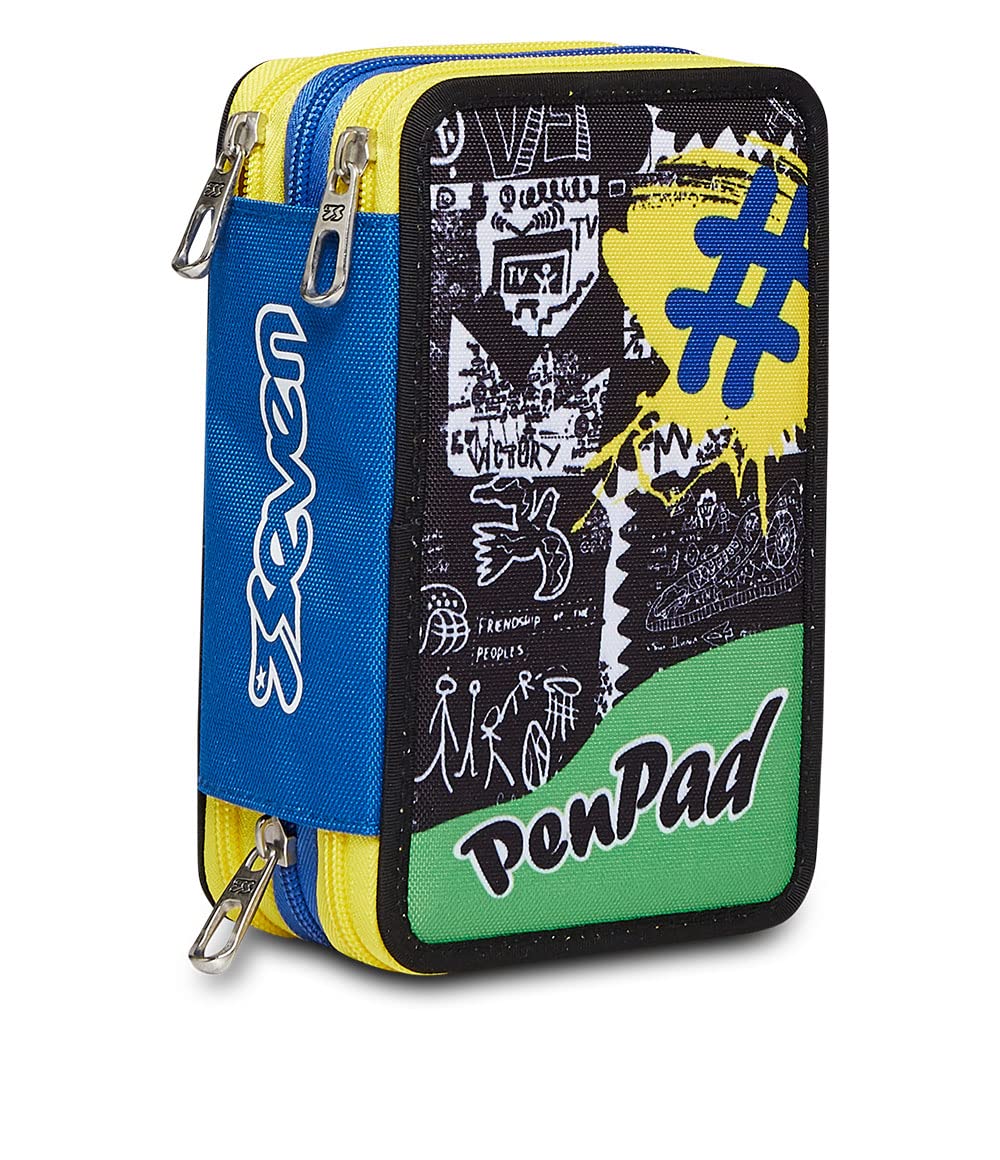 Seven Federmäppchen, Mäppchen, mehrfarbig, Federtasche für Schreibwaren, Etui mit Stiften, Kugelschr