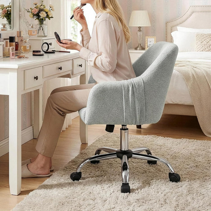 LEADZM Schreibtischstuhl, Bürostuhl, Drehstuhl, Sessel, Homeoffice Stuhl, höhenverstellbar, Snowflak