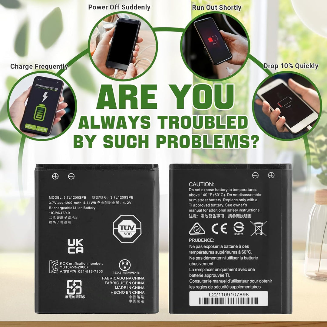 Neu L1200SPB Akku Ersatz Kompatibel mit Texas Instruments AkkuTI-Nspire CX and CX CAS Ersatzbatterie