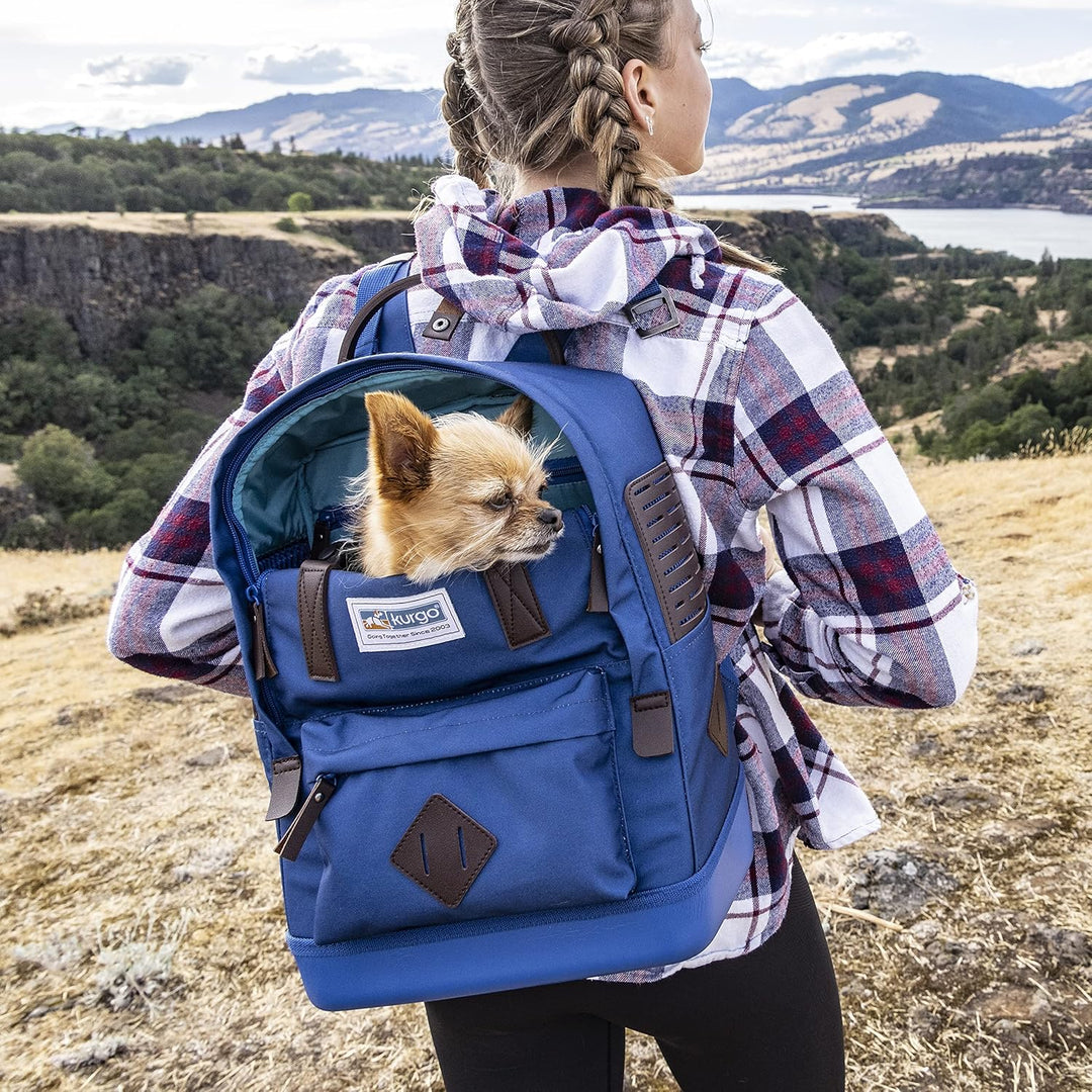 Kurgo Nomad Carrier Rucksack - Flugzeugtaugliche Hundetasche - Leichter Rucksack für Haustiere mit w