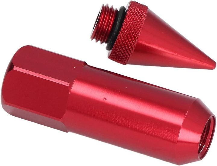 Spike Lug Nuts, 20 Stück Universal M12x1.5 Racing Wheels Felgen Radmuttern 90-mm-Spitzmuttern aus Al