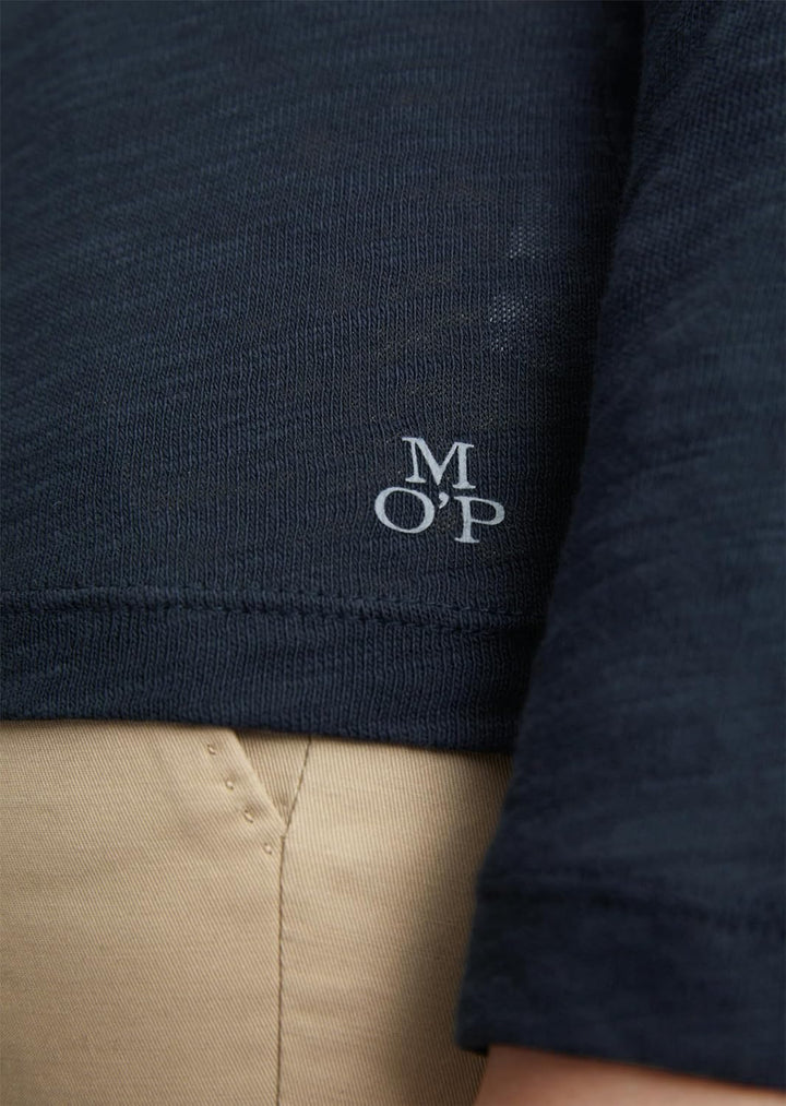 Marc O'Polo Damen Langarmshirt aus Bio-Baumwolle Basic XS Blau, XS Blau