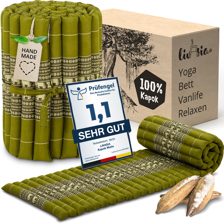 livasia Rollmatte Rollmatratze L-200x110x4,5cm, Gästebett Gästematratze 1 Person, Reisebett Kofferra