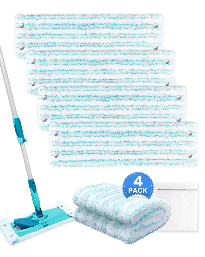 KEEPOW 4 Wischbezug CLEAN Twist XL Micro Duo für Leifheit Combi XL Micro Duo, Wiederverwendbar Boden