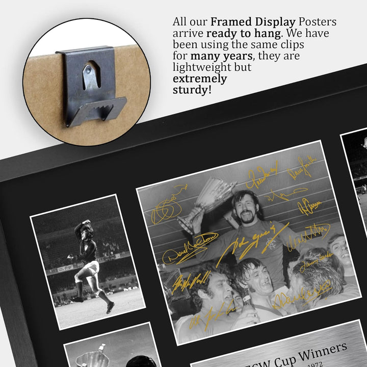 HWC Trading FR A3 Rangers 1972 ECW Cup Gewinner gedrucktes Memorabilia signiertes Autogramm Display