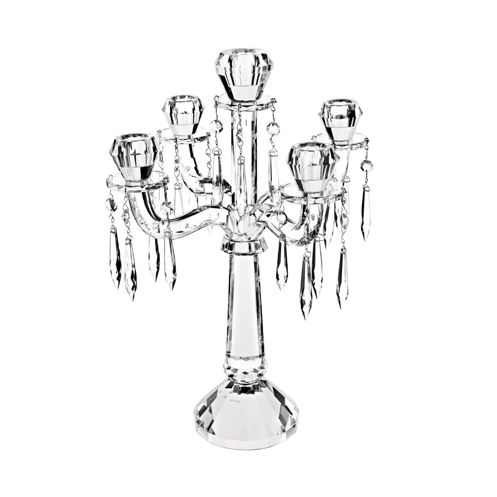 Villeroy und Boch Retro Accessories Leuchter, 5-armig, 43 cm, Glas, Klar 430mm, 430mm