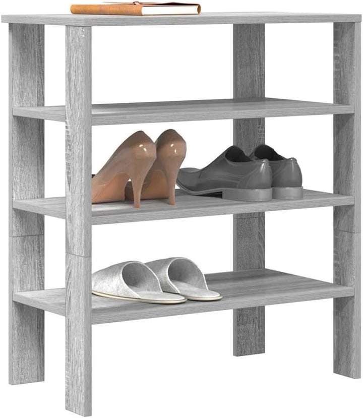 vidaXL Schuhregal Grau Sonoma 61x32x70 cm Holzwerkstoff, Schuhschrank, Schuhaufbewahrung, Schuhe Org