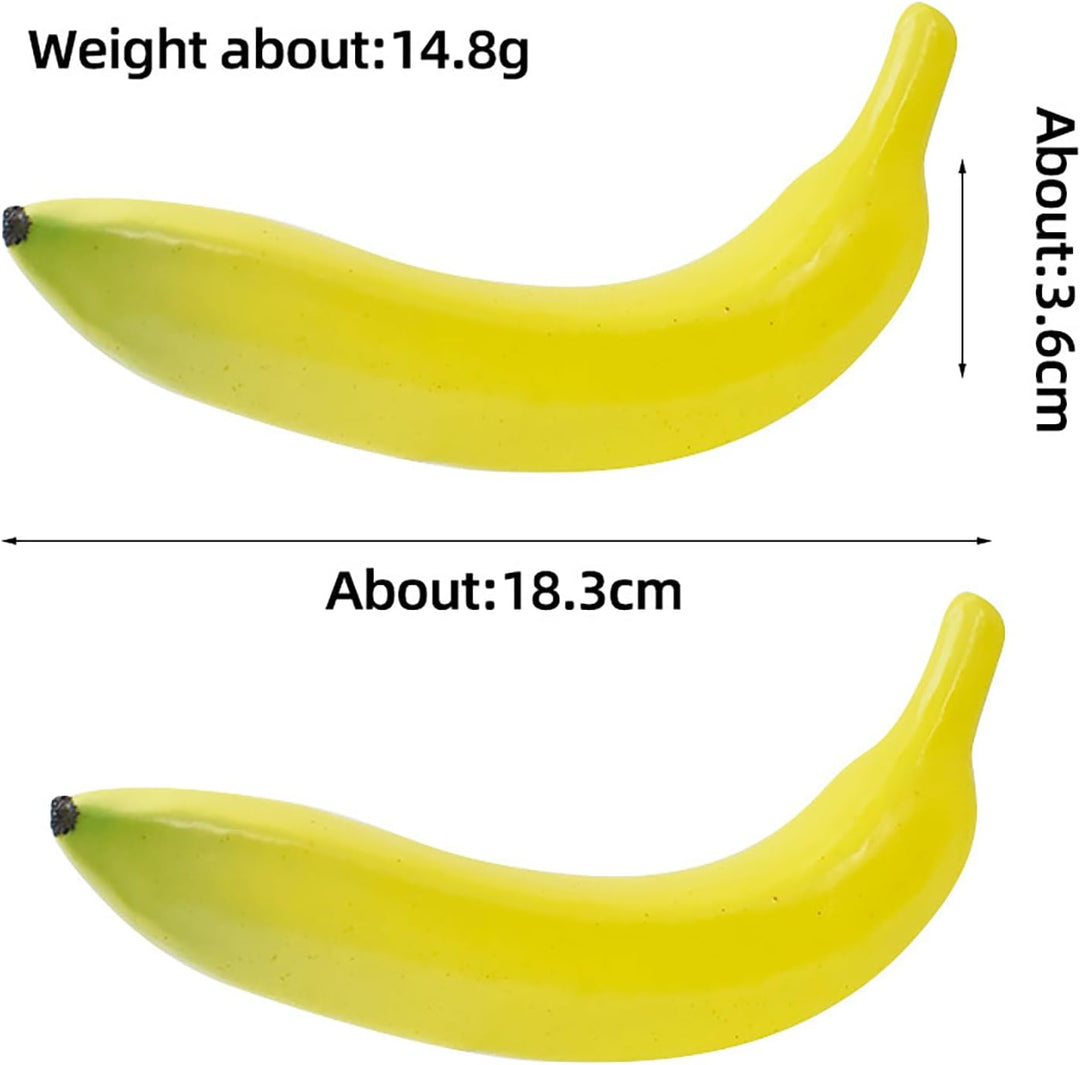 10PCS Künstliche Bananen,Banane Realistische Früchte Künstliche Lebensechte Banane Deko Gefälschte F