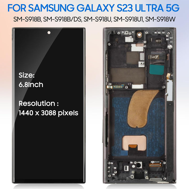 Incell Ersatz-LCD-Bildschirm für Samsung Galaxy S23 Ultra Display für Samsung Galaxy S23 Ultra 5G SM