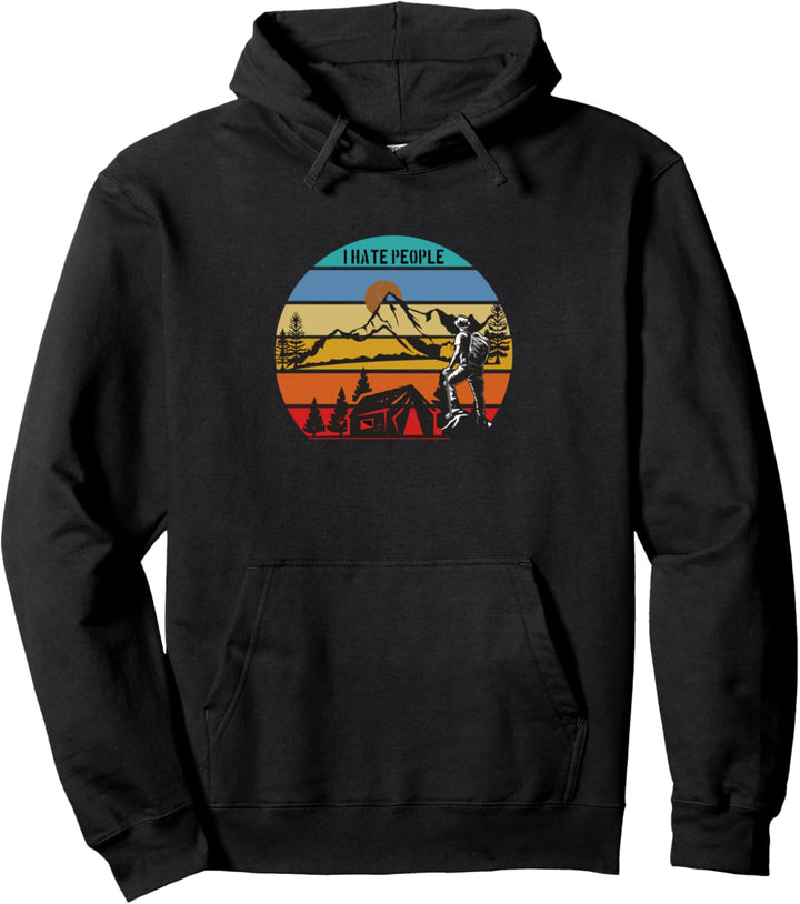 I hate people - Vintage Camping Pullover Hoodie