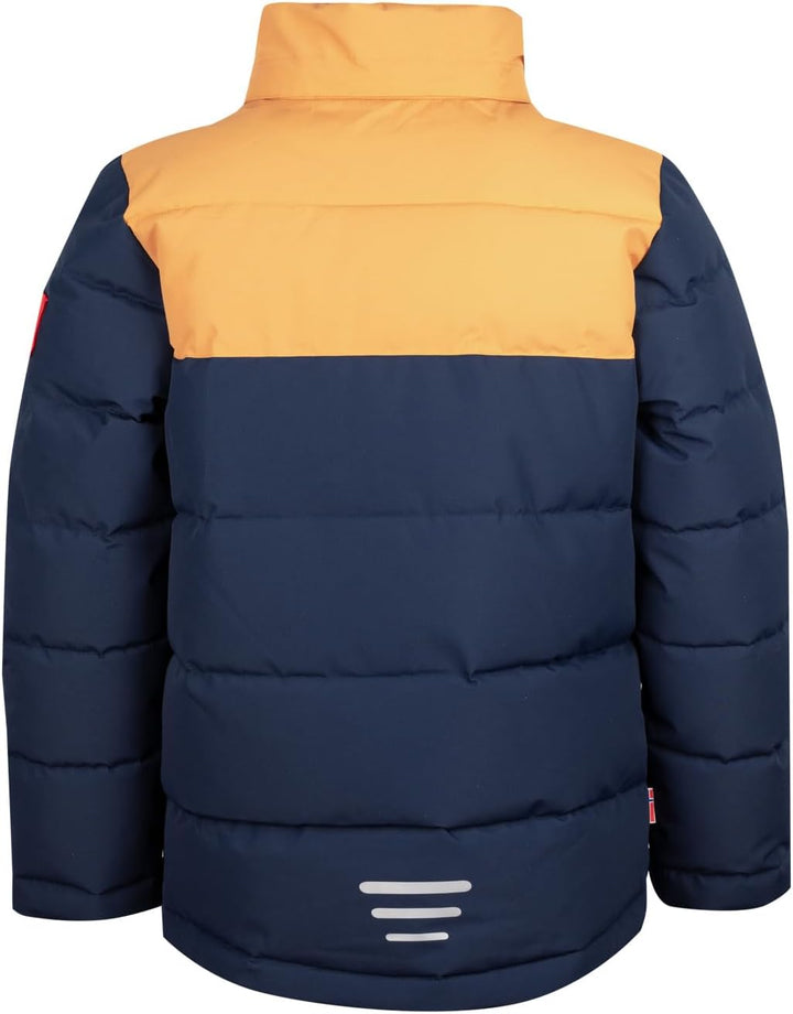 Trollkids Mädchen Winterjacke Gryllefjord 140 Marineblau/Honig/Feuerbeere, 140 Marineblau/Honig/Feue
