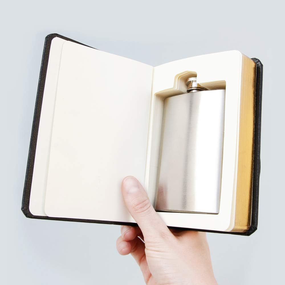 Suck UK 4 oz Stainless Steel Secret Hip Flask / 120ml Flachmann aus rostfreiem Edelstahl versteckt i