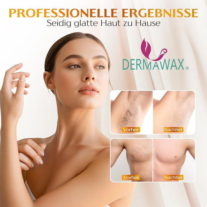 2 kg Dermawax Natural Honig Wachs Heisswachs Waxing Perlen Wachsperlen Wax Anwendung ohne Wachsstrei