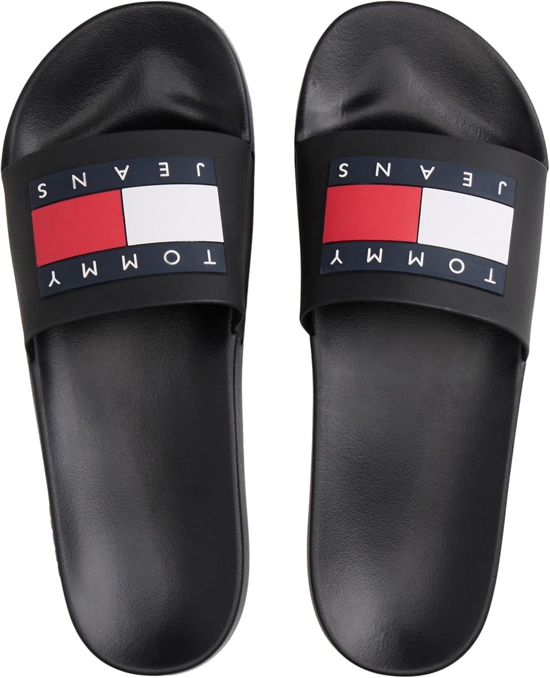 Tommy Jeans Herren Badeschuhe Pool Slide Badelatschen 46 EU Schwarz, 46 EU Schwarz