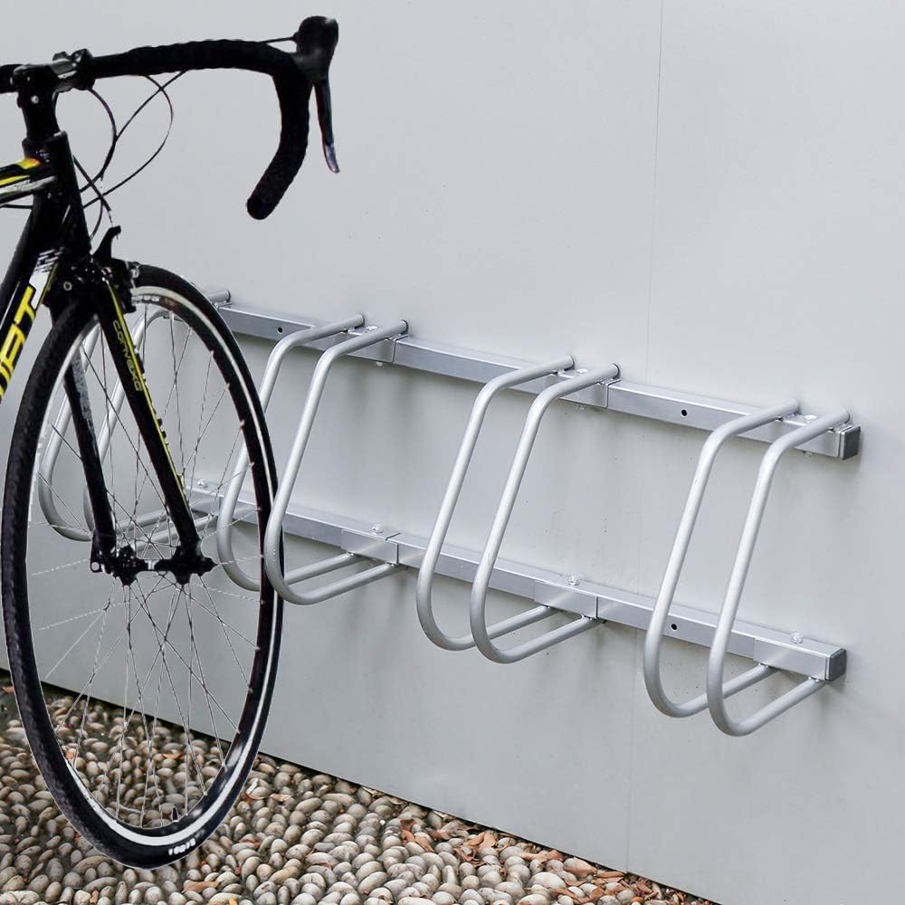 Jopassy 2x Fahrradständer,Fahrradständer Bodenparker für 5 Fahrräder von 35-55 mm Stellplatz,Fahrrad