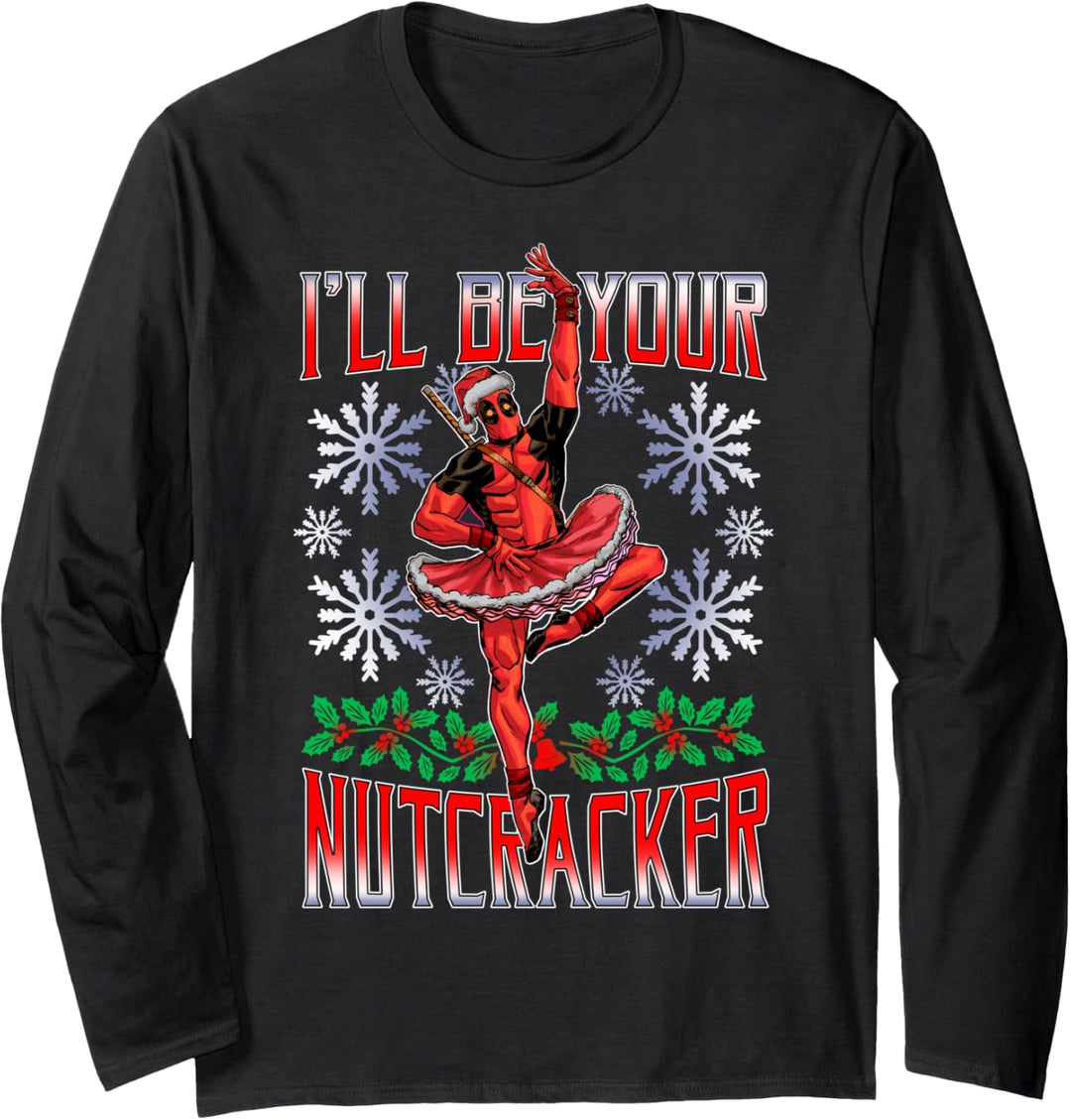 Marvel Deadpool Weihnachten I'll Be Your Nutcracker Langarmshirt