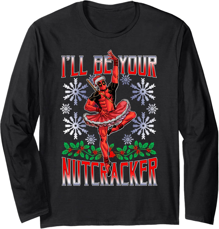 Marvel Deadpool Weihnachten I'll Be Your Nutcracker Langarmshirt