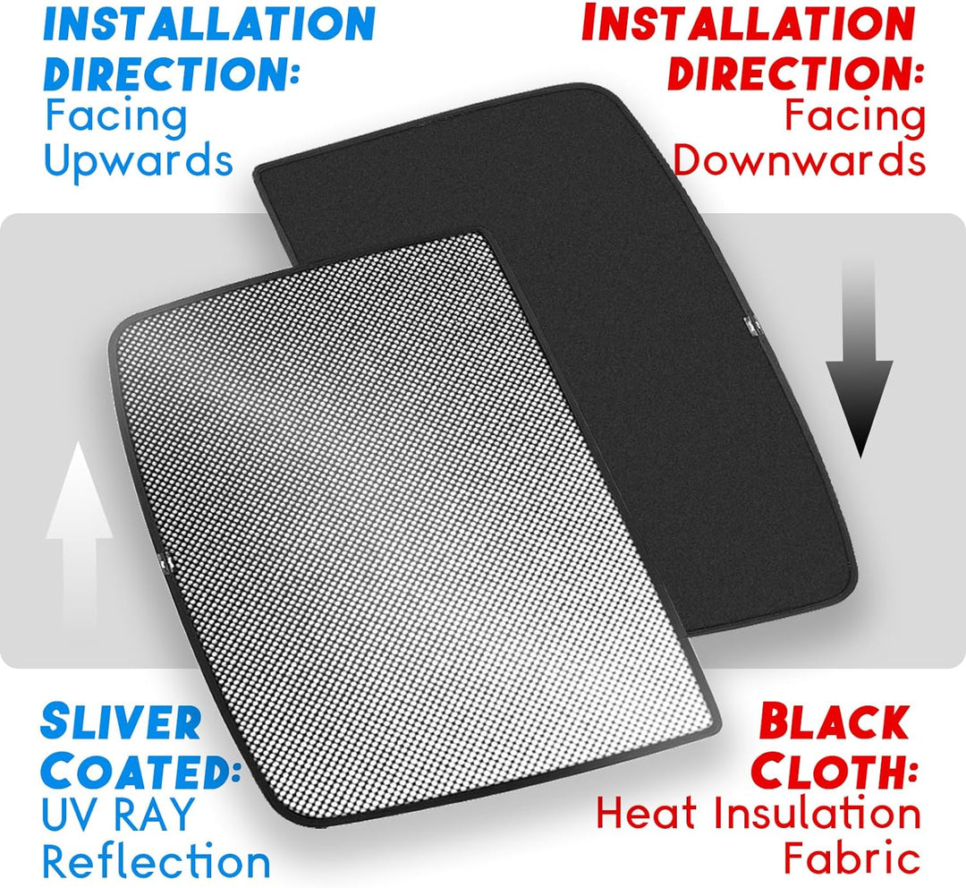 ThinsGo Tesla Model Y Sonnendach Sonnenschutz Abdeckung Blocks UV Strahlen Skylight Sonne UV Schutz