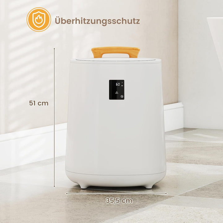 RELAX4LIFE 18L Handtuchwärmer, tragbarer Handtuch Wärmegerät mit LED-Anzeige &amp; automatischer Abschal