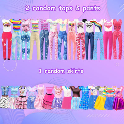 75 Kleidung Schmuck Zubehör für Puppen Kleiderschrank für 11,5 Zoll Puppen Puppenschrank Set mit 1 P
