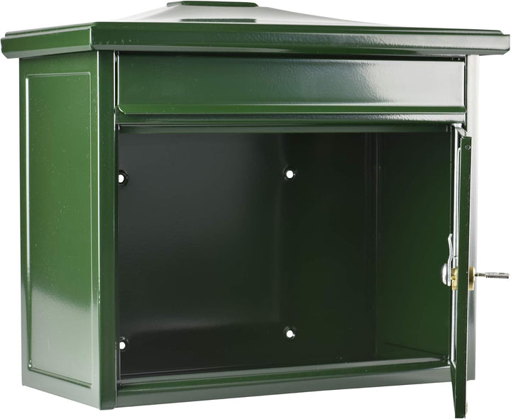 Burg-WÄCHTER Briefkasten ohne Zeitungsfach und Namensschild, Verzinkter Stahl, Einwurf-Format DIN C4
