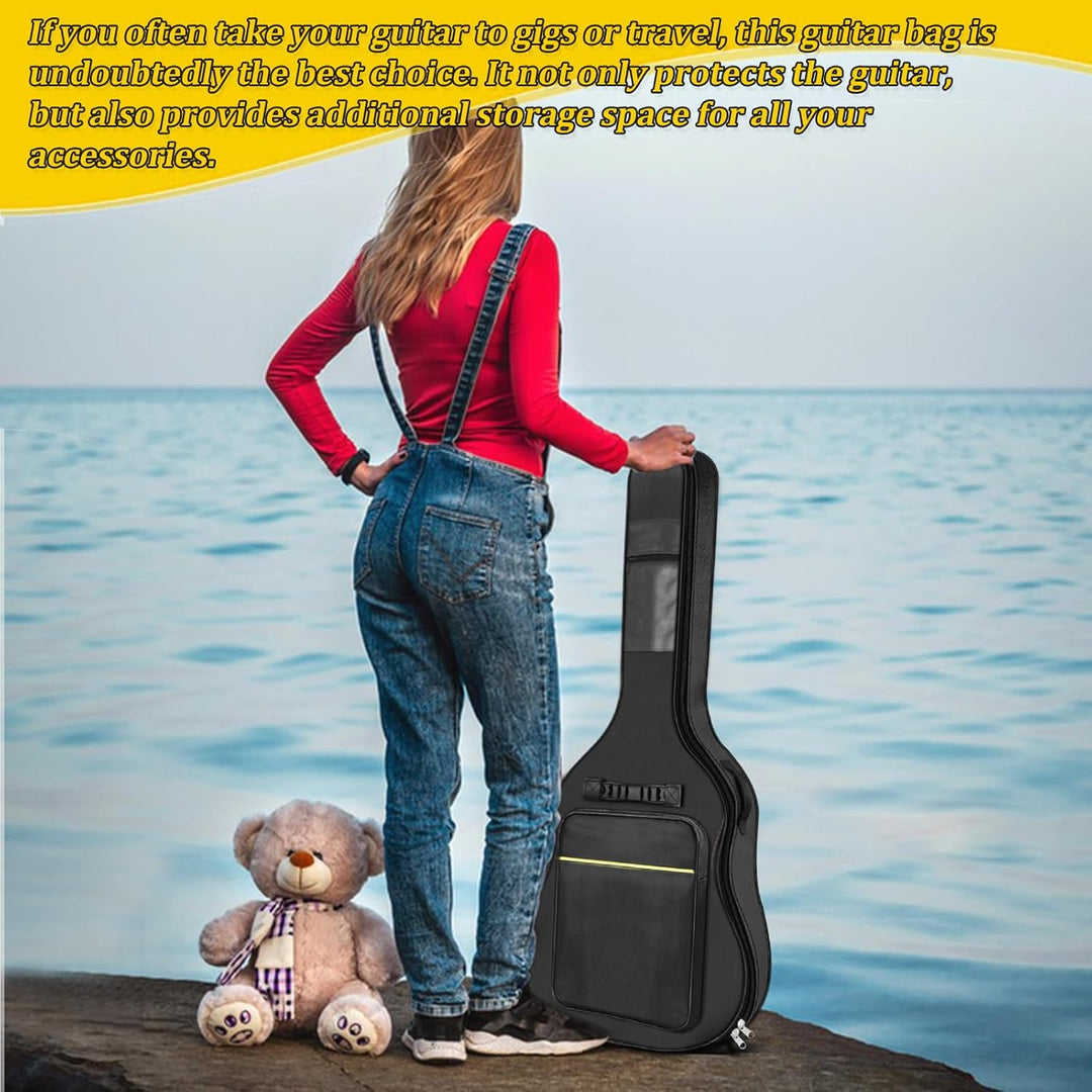 41 Zoll gitarrentasche, Grosses Fassungsvermögen|Wasserdicht|Verdickt|Reissfest, Geeignet für 39 40