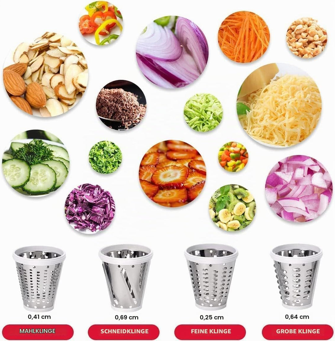 Slicer Shredder Aufsätze für ZACME Zubehör,Käsereibe, Edelstahl Gemüse Schneider für ZACME Zubehör,A