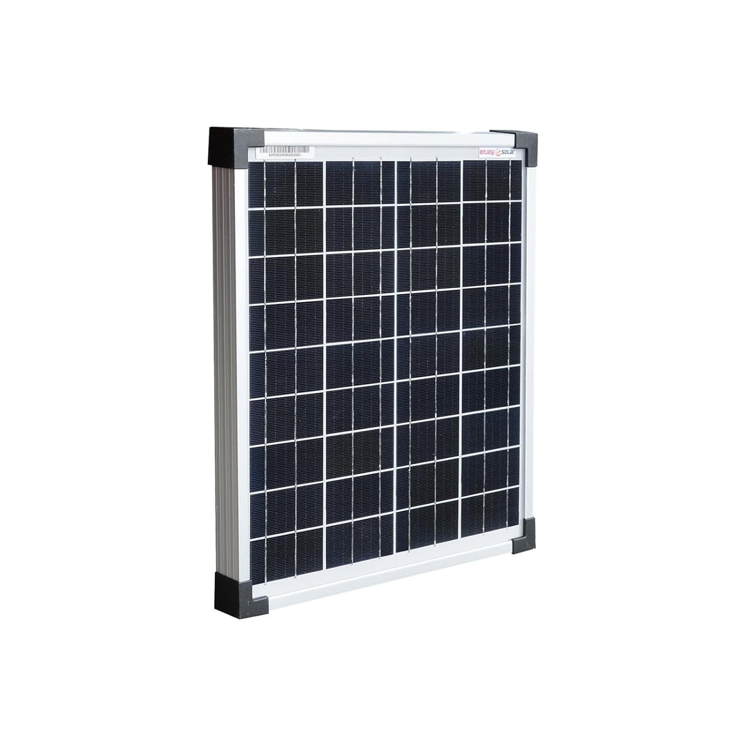 enjoy solar Mono 20W 12V Monokristallines Solarpanel Solarmodul Photovoltaikmodul ideal für Wohnmobi