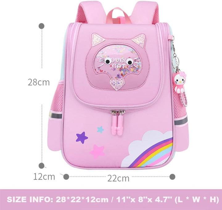 Hovkib Kinderrucksack, Schulrucksack Mädchen Teenager Schultaschen Junge Daypack Nettes Karikaturmus