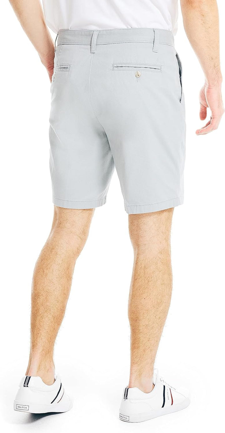 Nautica Herren Classic Fit Flat Front Stretch Chino Deck Lssige Shorts 32 True Quarry, 32 True Quarr