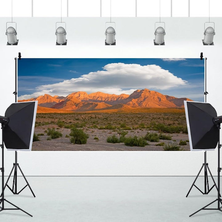 Renaiss 4.5x2.5m Desolate Wüste und Bergkulisse Naturkulisse Fotografie Hintergrund Hochzeit Outdoor