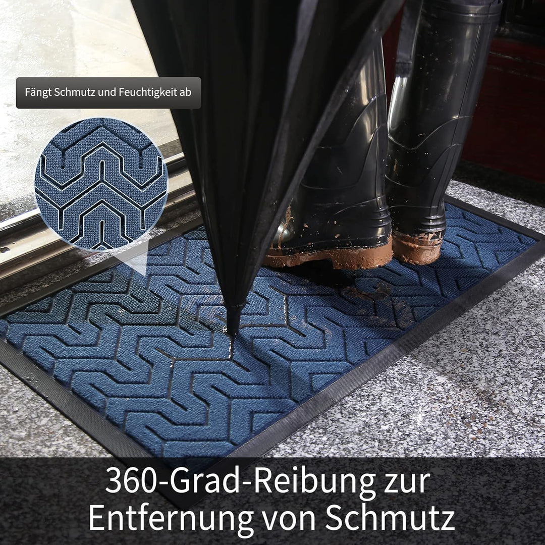 Yimobra Fussmatte für die Vordertür, strapazierfähige Ganzjahres-Fussmatte für den Eingangsbereich d