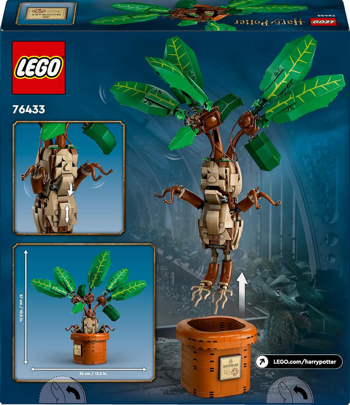 LEGO Harry Potter Zaubertrankpflanze: Alraune, Pflanzen-Spielzeug mit Topf, magisches Geschenk für M