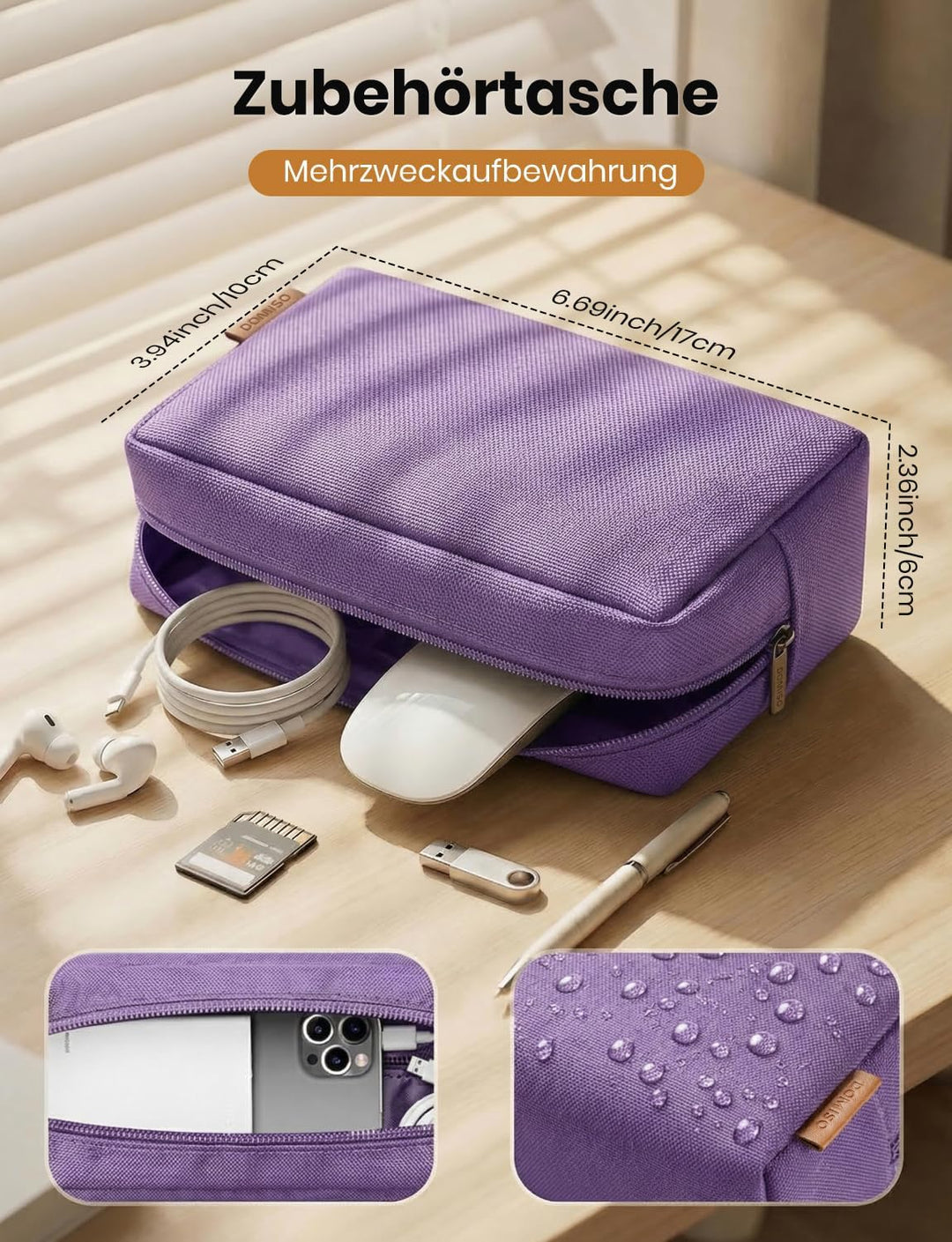 DOMISO 16 Zoll Laptop Tasche Hülle Notebook Case Schutzhülle Wasserdicht Laptophülle Stossfest Lapto