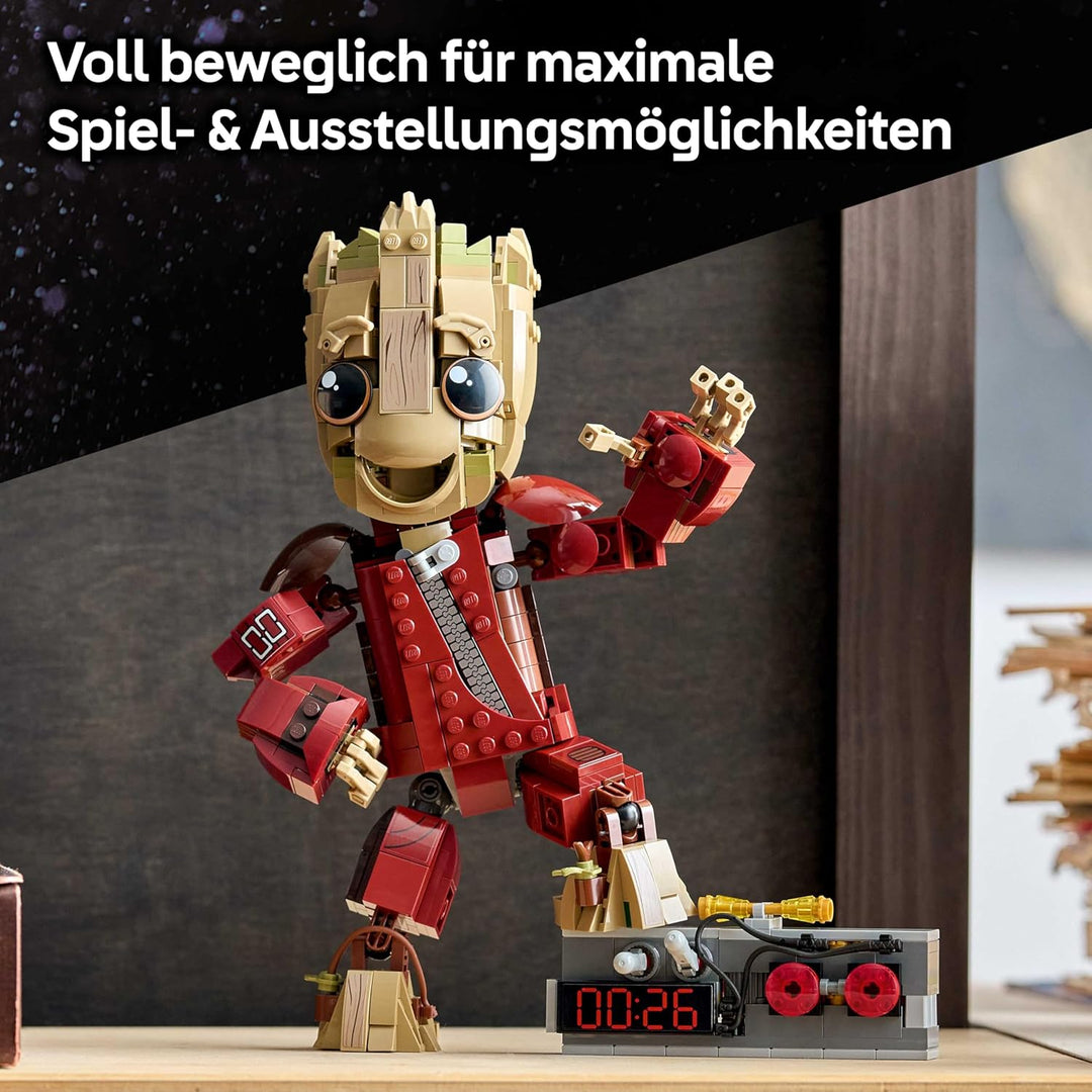 LEGO | Groot im Ravager-Outfit - Superhelden Spielzeug mit baubarer Figur für Rollenspiele - Kinder