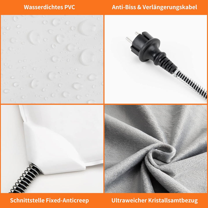 Toozey Outdoor Heizdecke Haustier mit Wasserdicht Abdeckung und Kaubeständigem Kabel, Automatische T