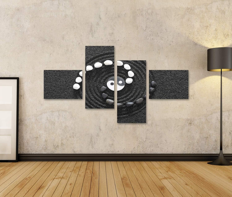 islandburner Bild auf Leinwand Zen Steine Mit Yin Und Yang Bilder Wandbilder Poster Leinwand 150x80c