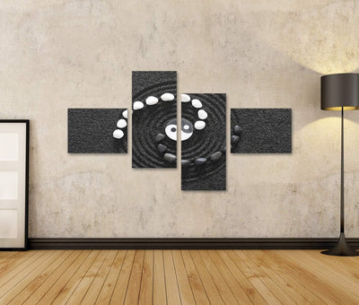 islandburner Bild auf Leinwand Zen Steine Mit Yin Und Yang Bilder Wandbilder Poster Leinwand 150x80c