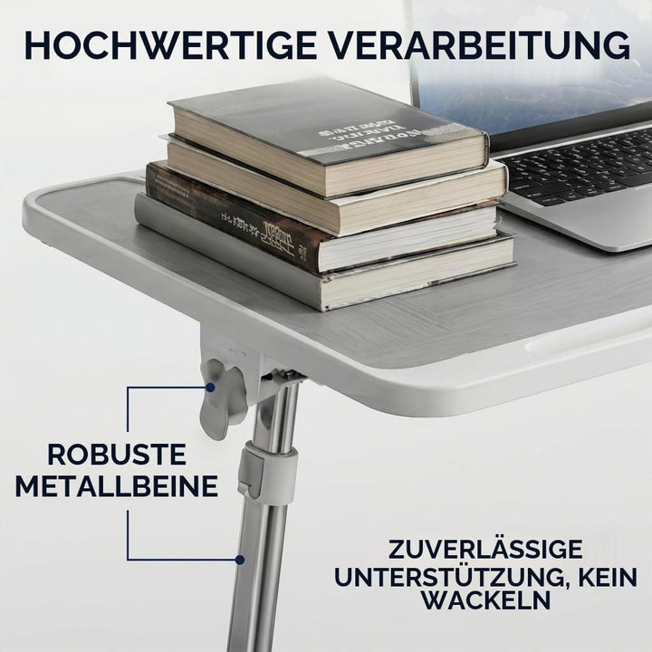 Laptop Tisch für Bett,Laptop Tisch für Sofa,Höhen- und Neigungsverstellbarer,Betttisch Klappbar mit