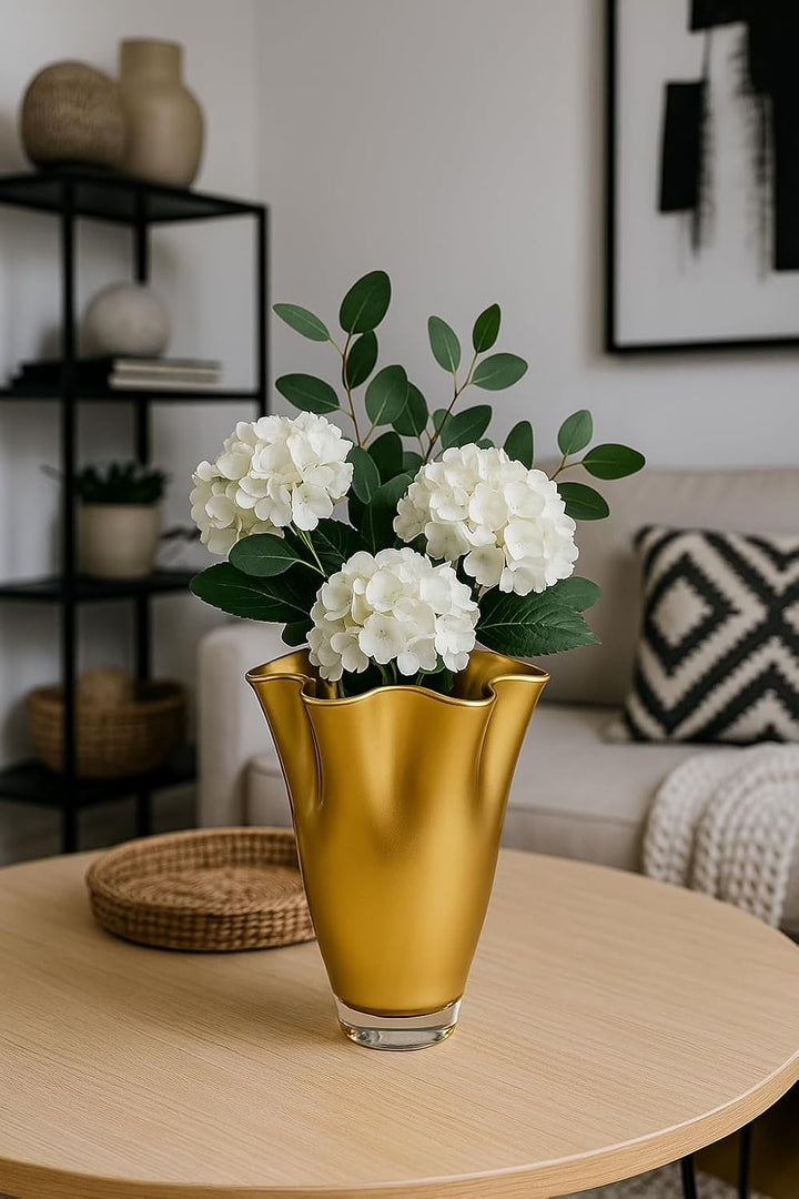 SIGNATURE HOME COLLECTION CO-17-203LM Vase mundgeblasenes Glas Glasvase Blumenvase, Dekovase, Höhe 3
