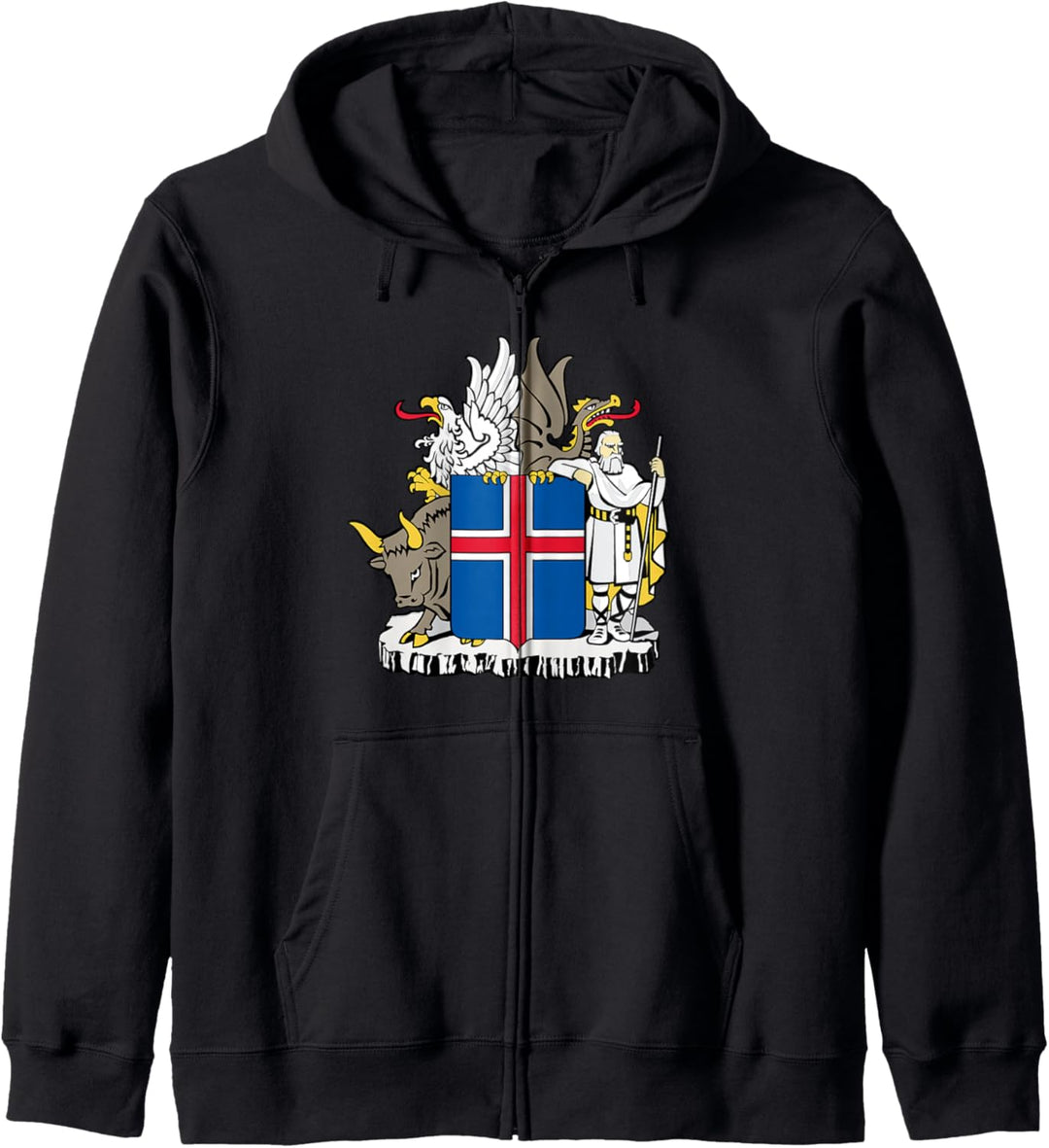 Iceland Coat of Arms - Iceland Flag Kapuzenjacke