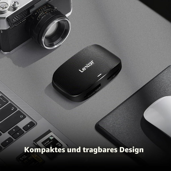 Lexar Professioneller CFexpress Typ B/SD USB 3.2 Gen 2 Leser, Übertragungsgeschwindigkeiten bis zu 1