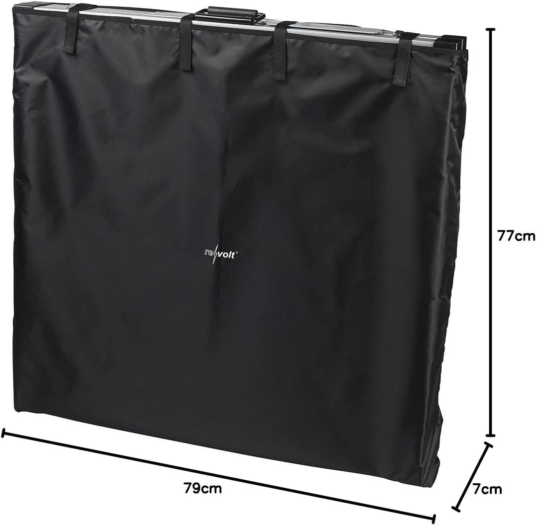 revolt Solarkoffer: Faltbares Solarpanel mit monokristallinen Zellen, 240 Watt, silber (Solarplatte,