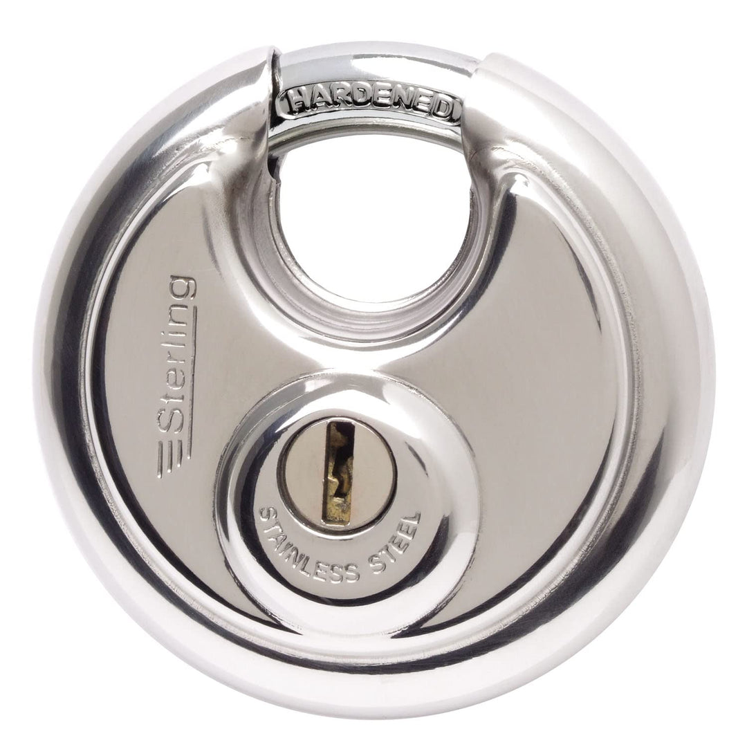 Sterling SPL080 60 mm Scheiben-Vorhängeschloss – geschlossener Bügel, grau Scheiben-Vorhängeschloss