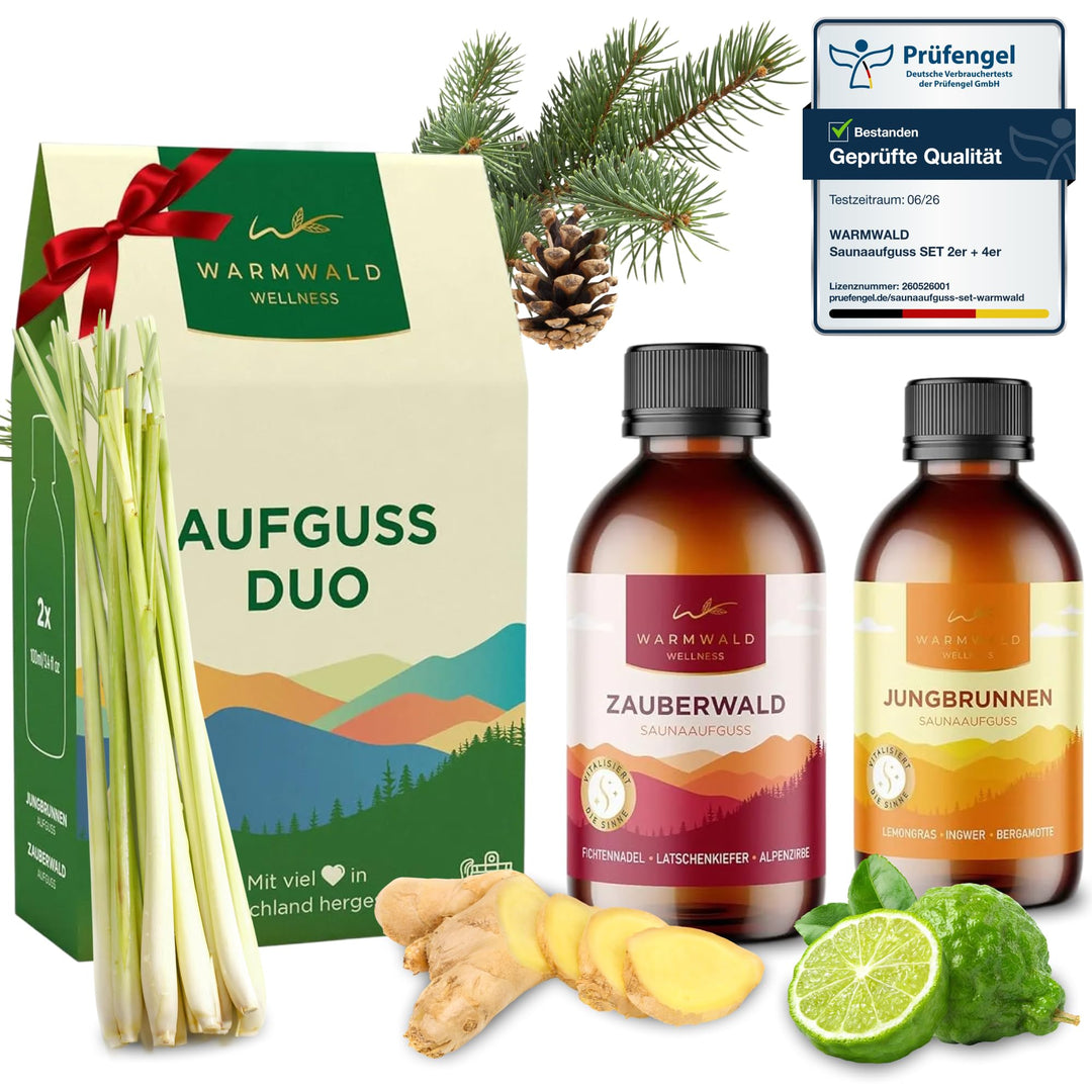 Warmwald - Saunaaufguss - Sauna Aufgussmittel mit natürlichen ätherischen Ölen - Saunaöl - Saunaduft