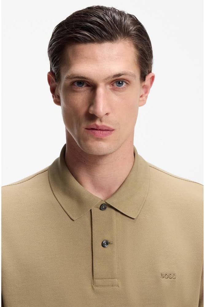 HUGO Herren Dereso222 Slim-Fit Poloshirt aus Baumwoll-Piqué mit Logo-Label S Medium Beige 269, S Med