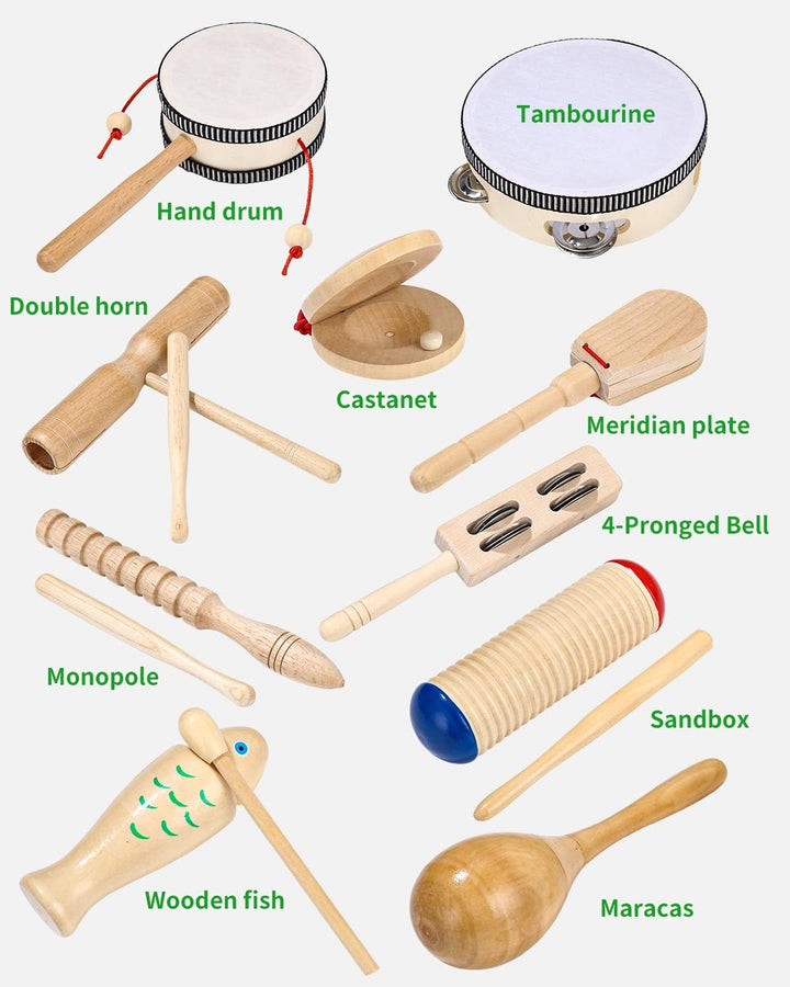 JOFLVA Musikinstrumente Für Kinder, 29 PCS Musikinstrumente Musical Instruments Set, Kinderspielzeug